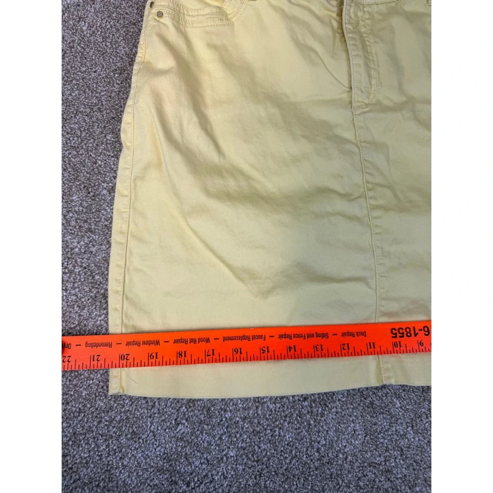 Charter Club Womens Yellow‎ Cotton Blend Skort 10 Mini Skirt Built-in Shorts